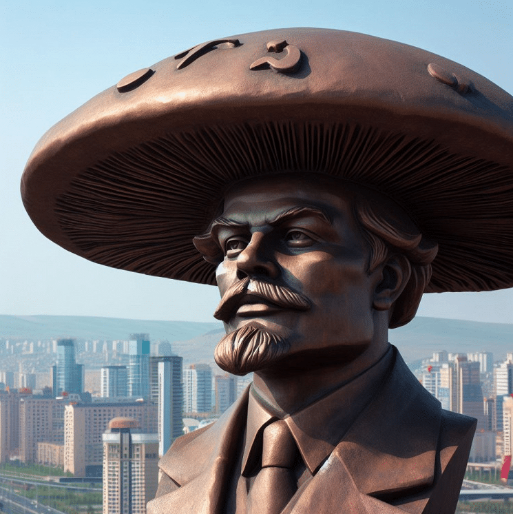 Нейросеть показала, как бы выглядели памятники Ленину-грибу