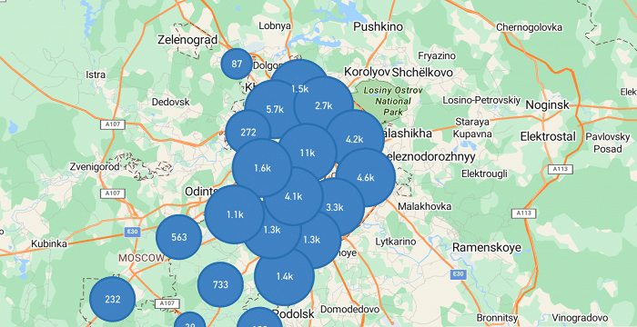 Появилась карта с самыми неудобными для жизни домами Москвы