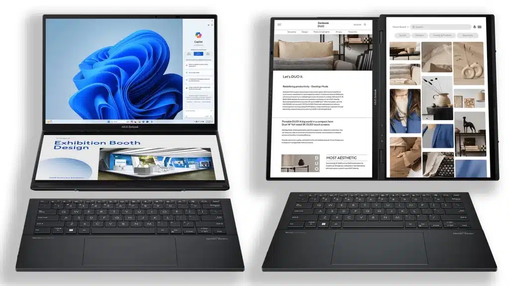 Теперь ноутбук предлагает два полноценных 14-дюймовых дисплея.