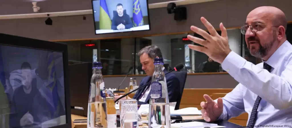 Владимир Зеленский подключился к саммиту ЕС по видеосвязи