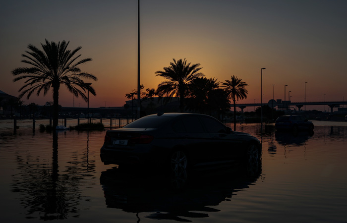 Последствия проливных дождей в Дубае