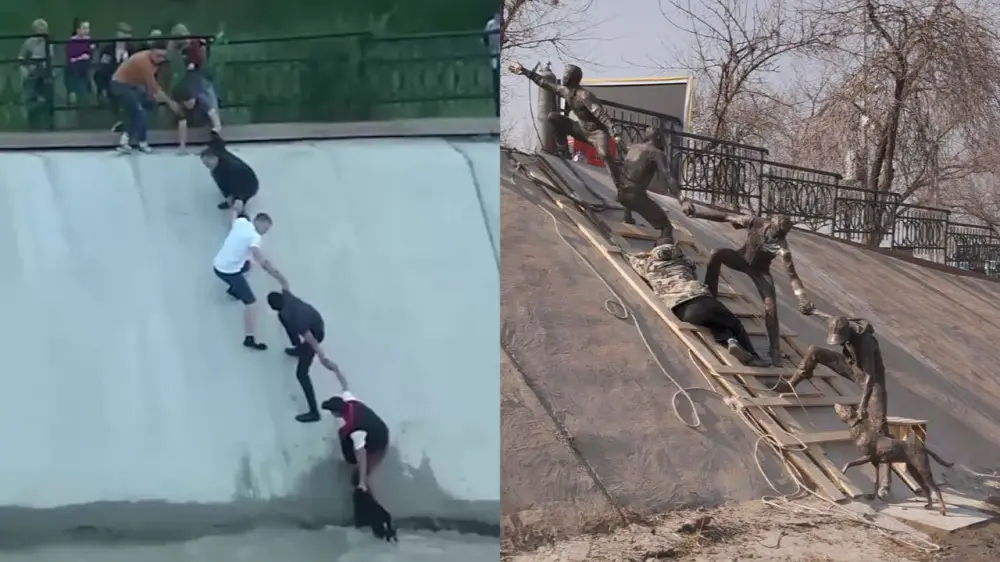 В Алматы увековечили подвиг спасателей на Сайране