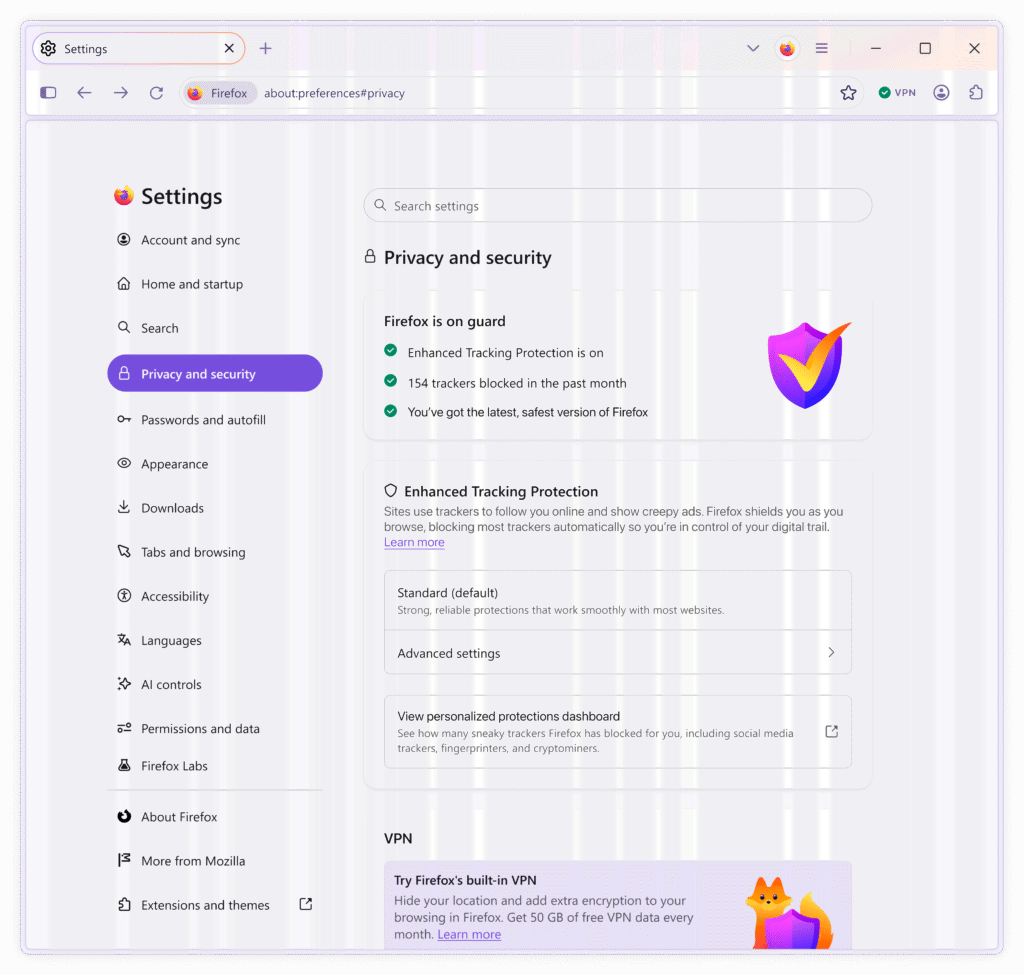 VPN-сервис Mozilla